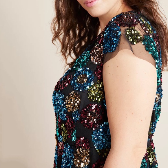 Anthropologie Glenna Sequined Midi Dress - Picture 4 of 6